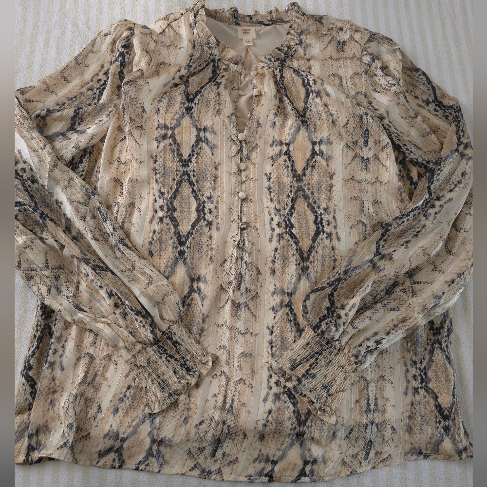 Autres Filles Snake Skin Print Long sleeve Size:Large
